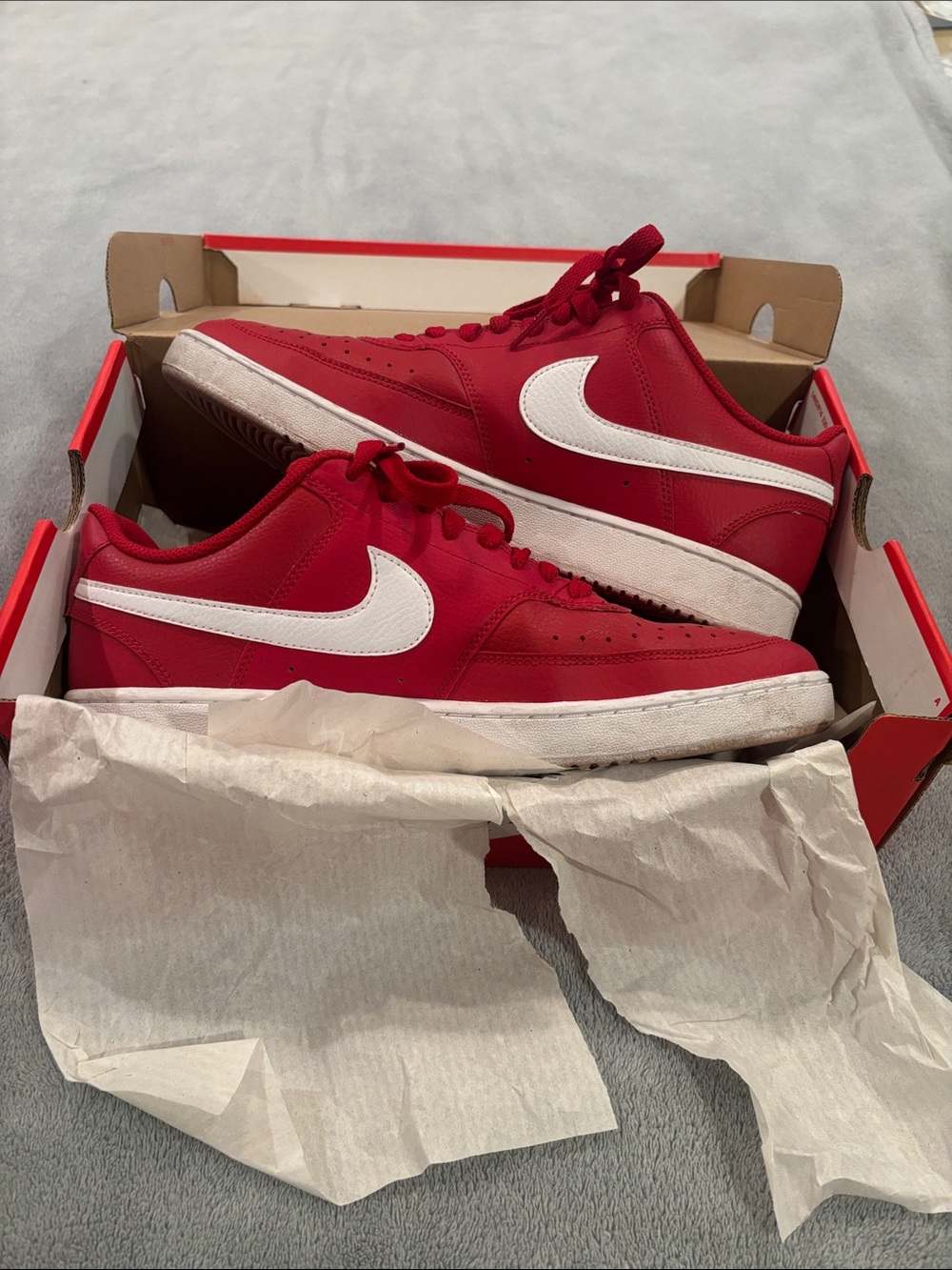 Nike Court Vision Lo Men's Red Low-Top Sneakers size 9.5